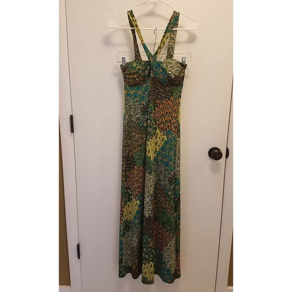 Peacock Print Maxi Dress - Picture 1 of 1